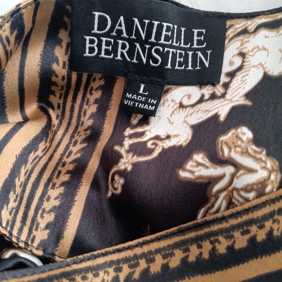 Danielle Bernstein Celestial Zodiac Handkerchief Bandana Top Black Gold L - Picture 6 of 7